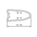 Bottom Rail Aluminium Profiles For blind