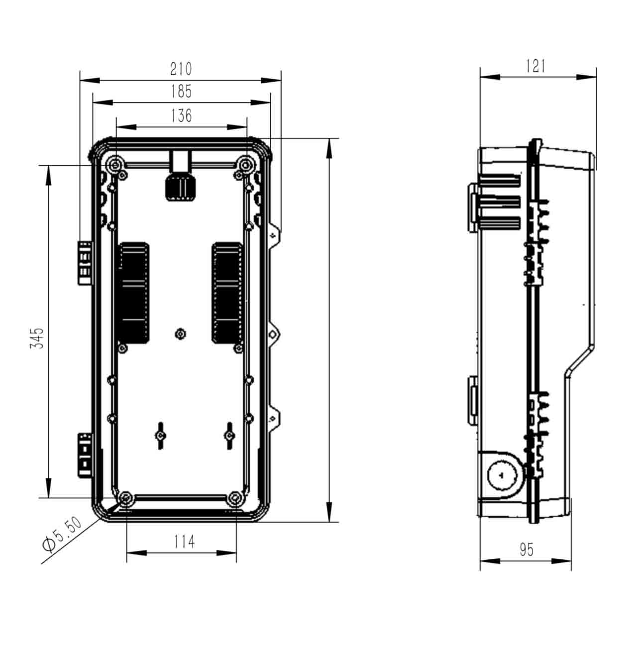 transparent window meter box