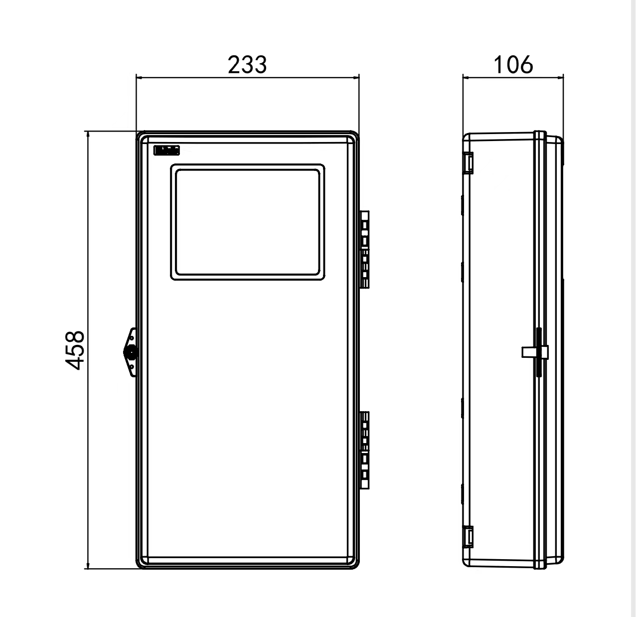 Transparent Window Three Phase Meter Box
