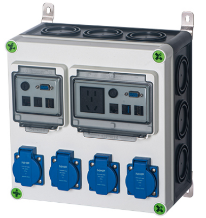 CANGO KG281916-012P Assembled Waterproof Socket Distribution Box for outdoor socket distribution CANGO KG28 Assembled Waterproof Socket Distribution Box for outdoor socket distribution
