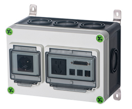 CANGO KG281916-012P waterproof socket box detail image for outdoor socket distribution CANGO KG28 Assembled Waterproof Socket Distribution Box for outdoor socket distribution