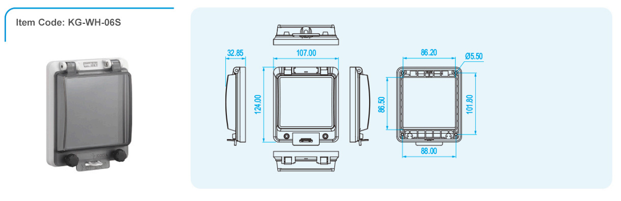 CANGO KG-WH-S protective window hood detail image for meter box window protection