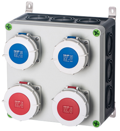 CANGO KG281916-012P waterproof socket box dimension reference for outdoor socket distribution CANGO KG28 Assembled Waterproof Socket Distribution Box for outdoor socket distribution