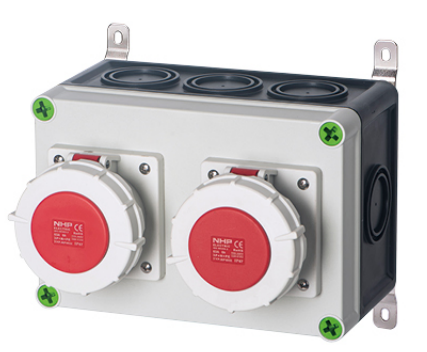 CANGO KG281916-012P waterproof socket box installation reference for outdoor socket distribution CANGO KG28 Assembled Waterproof Socket Distribution Box for outdoor socket distribution