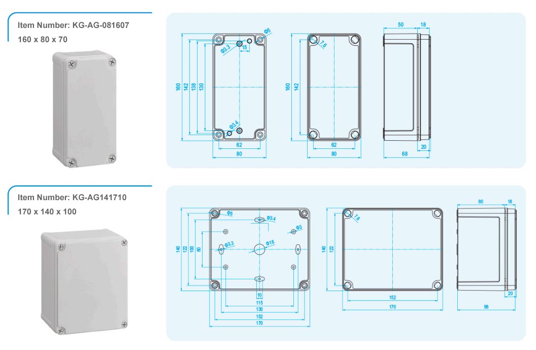 kg-ag series junction box