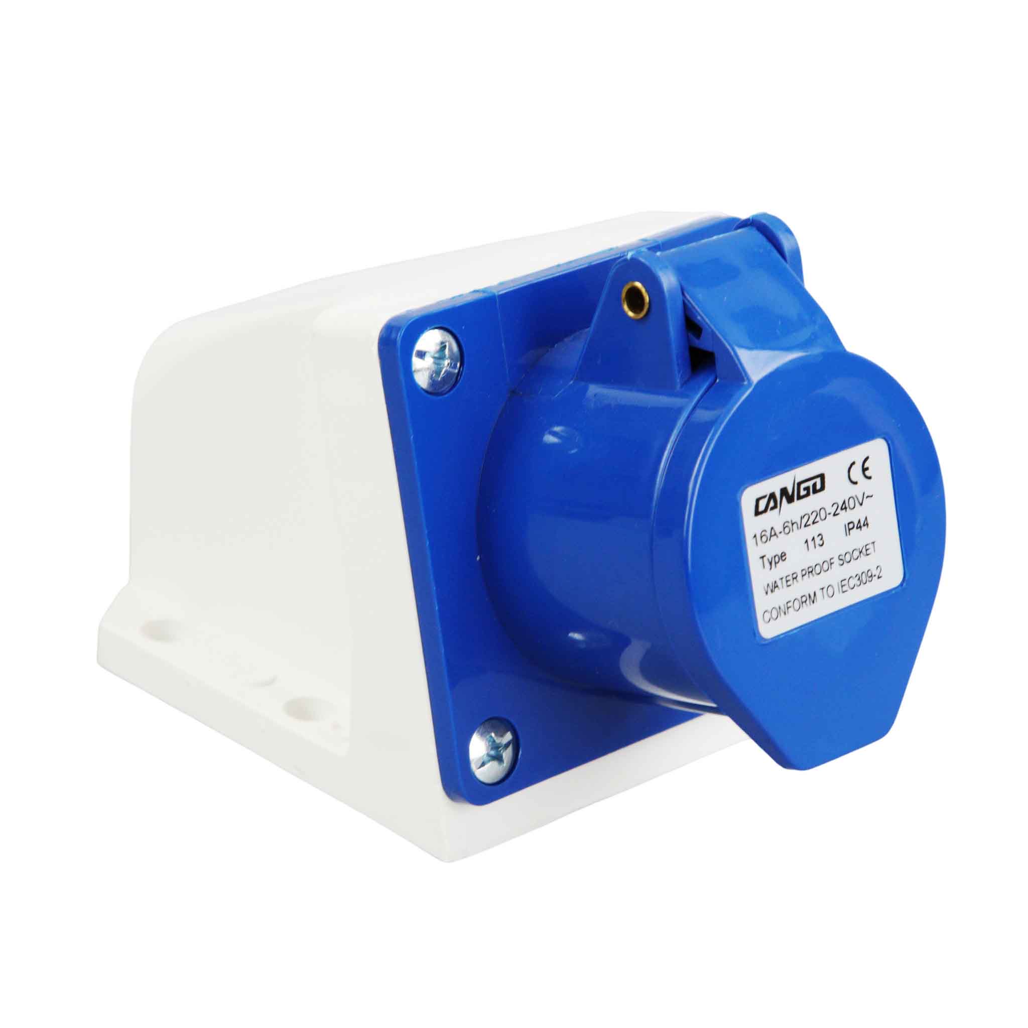 KG-113/KG-123 220-250V IP44 Industrial Socket CANGO KG-113/KG-123 220-250V IP44 Industrial Socket for industrial power connection