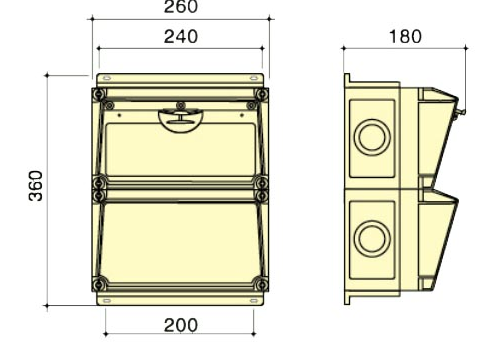 CANGO KG1601B waterproof socket box dimension reference for outdoor socket distribution CANGO KG-CS waterproof socket box dimension reference for outdoor socket distribution