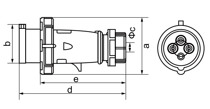 CANGO KG-0143/KG-0243 415V IP67 Industrial Plug for industrial power connection CANGO KG-0143/KG-0243 415V IP67 Industrial Plug for industrial power connection