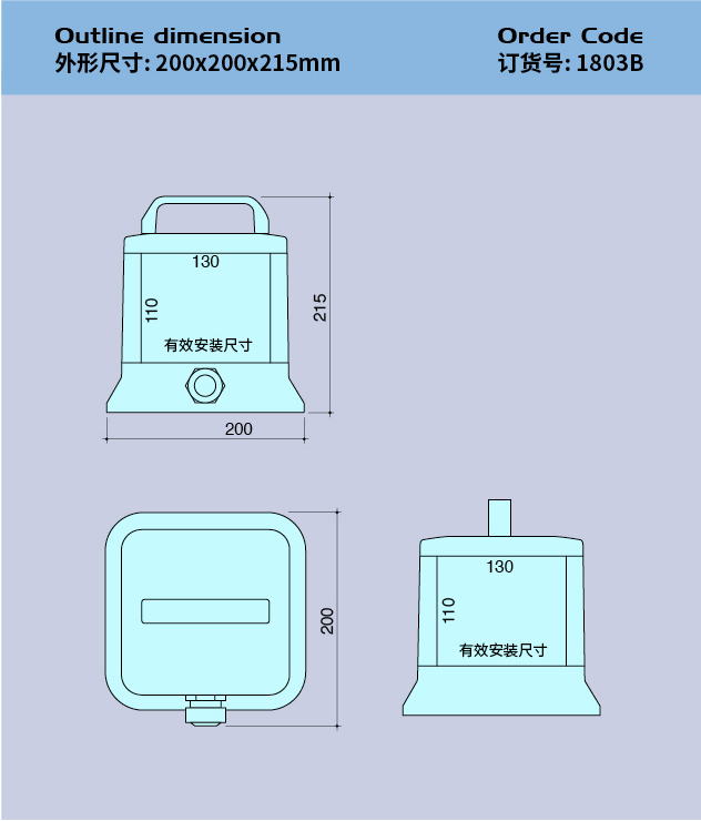 CANGO 1803B Portable Combined Socket Box for outdoor socket distribution CANGO 1803B Portable Combined Socket Box for outdoor socket distribution