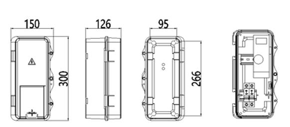 one position din rail meter enclosure