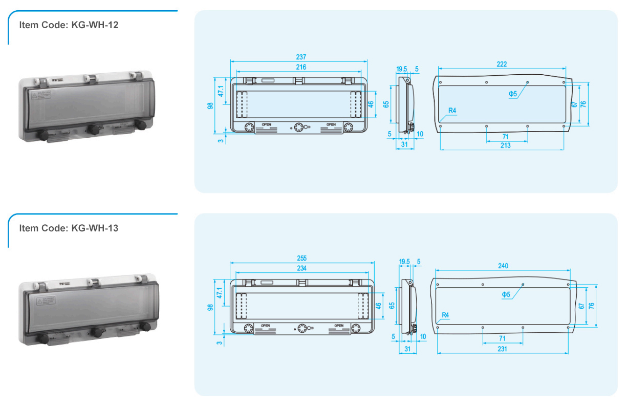 CANGO KG-WH protective window hood application image for meter box window protection