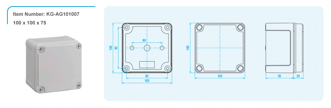 abs plastic waterproof junction box