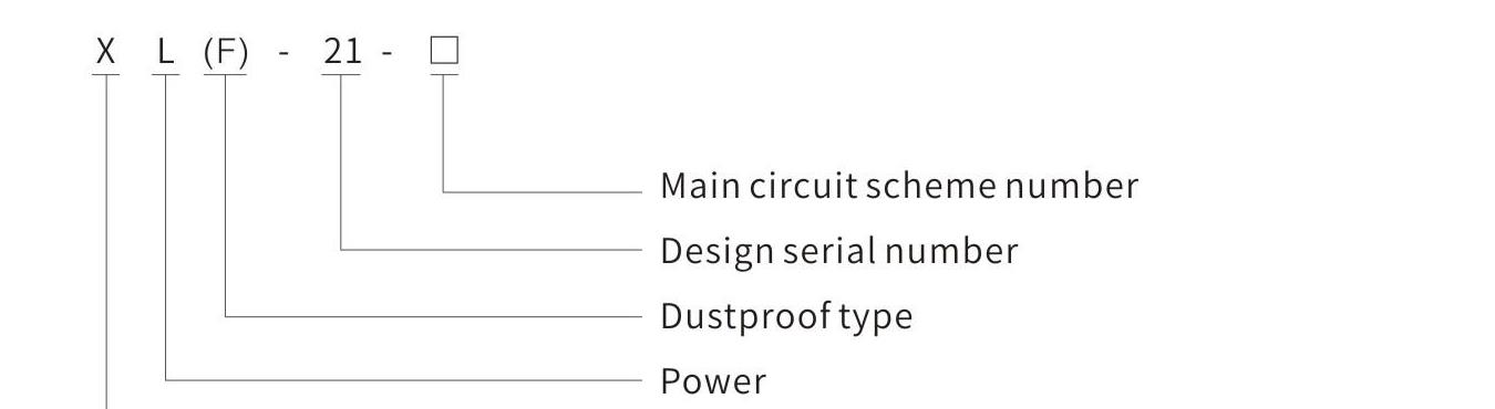 XL-21 low-voltage power distribution cabinet model and meaning diagram
