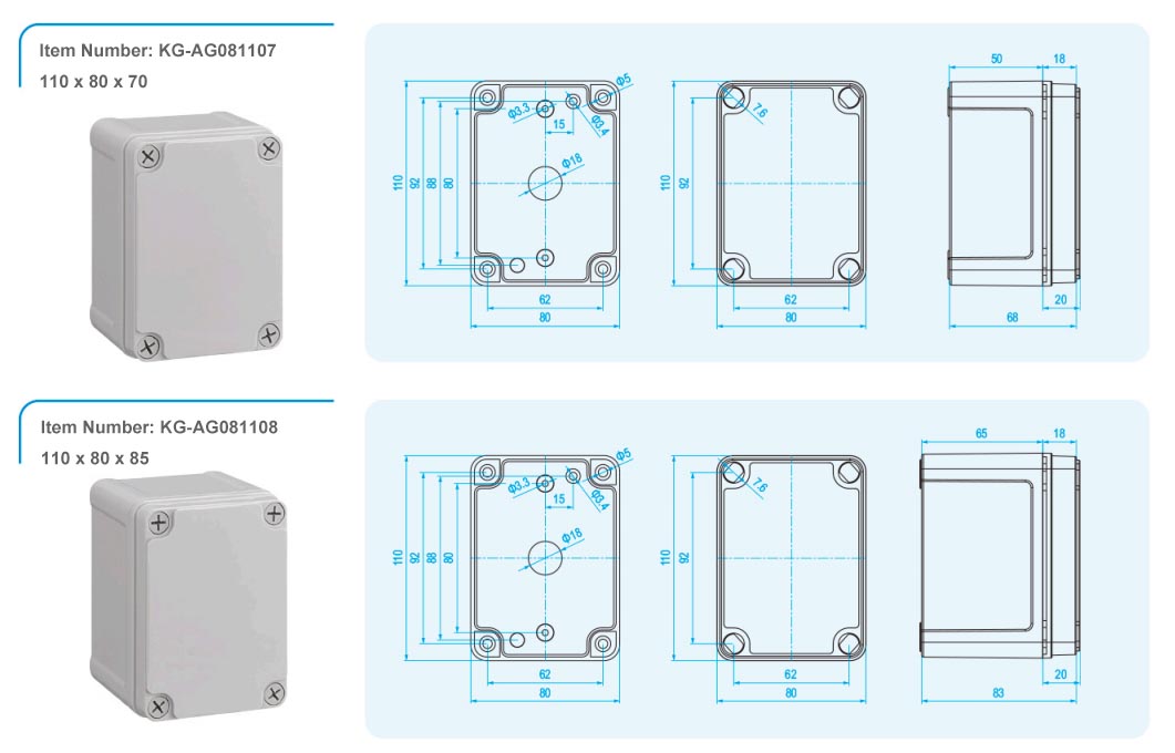 kg-ag series junction box