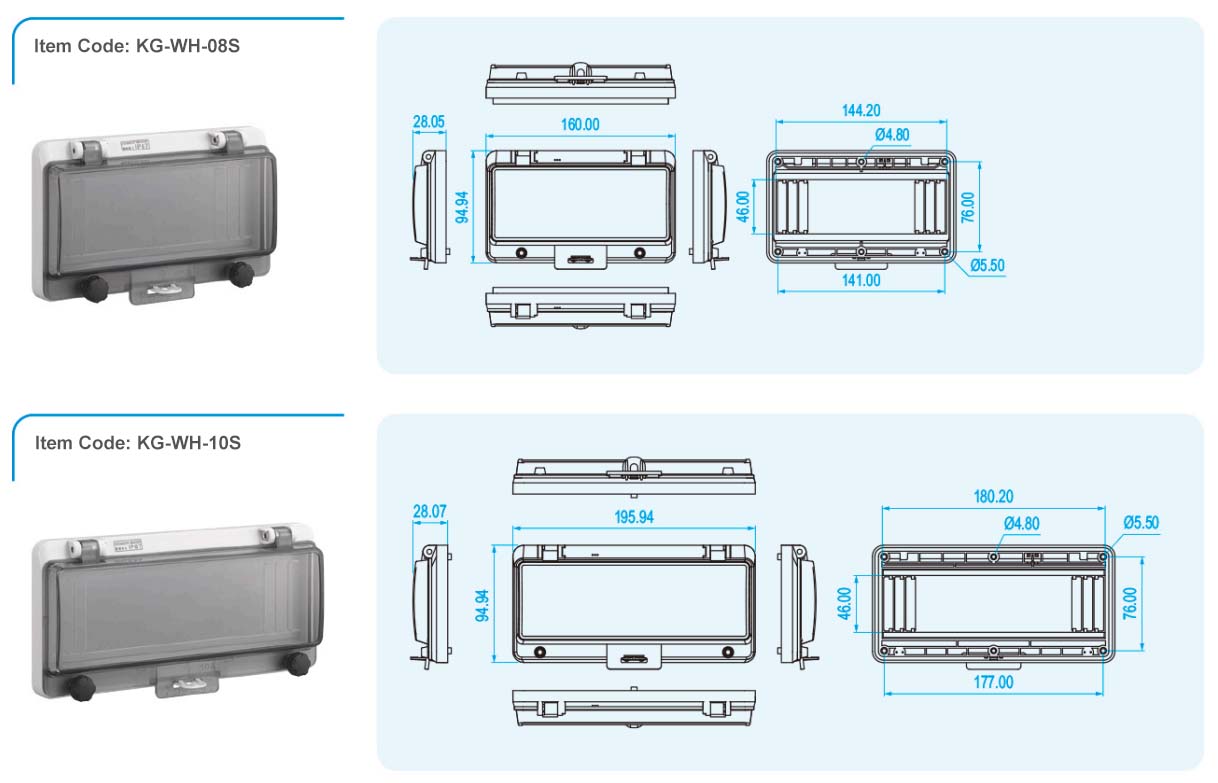 CANGO KG-WH-S protective window hood installation reference for meter box window protection