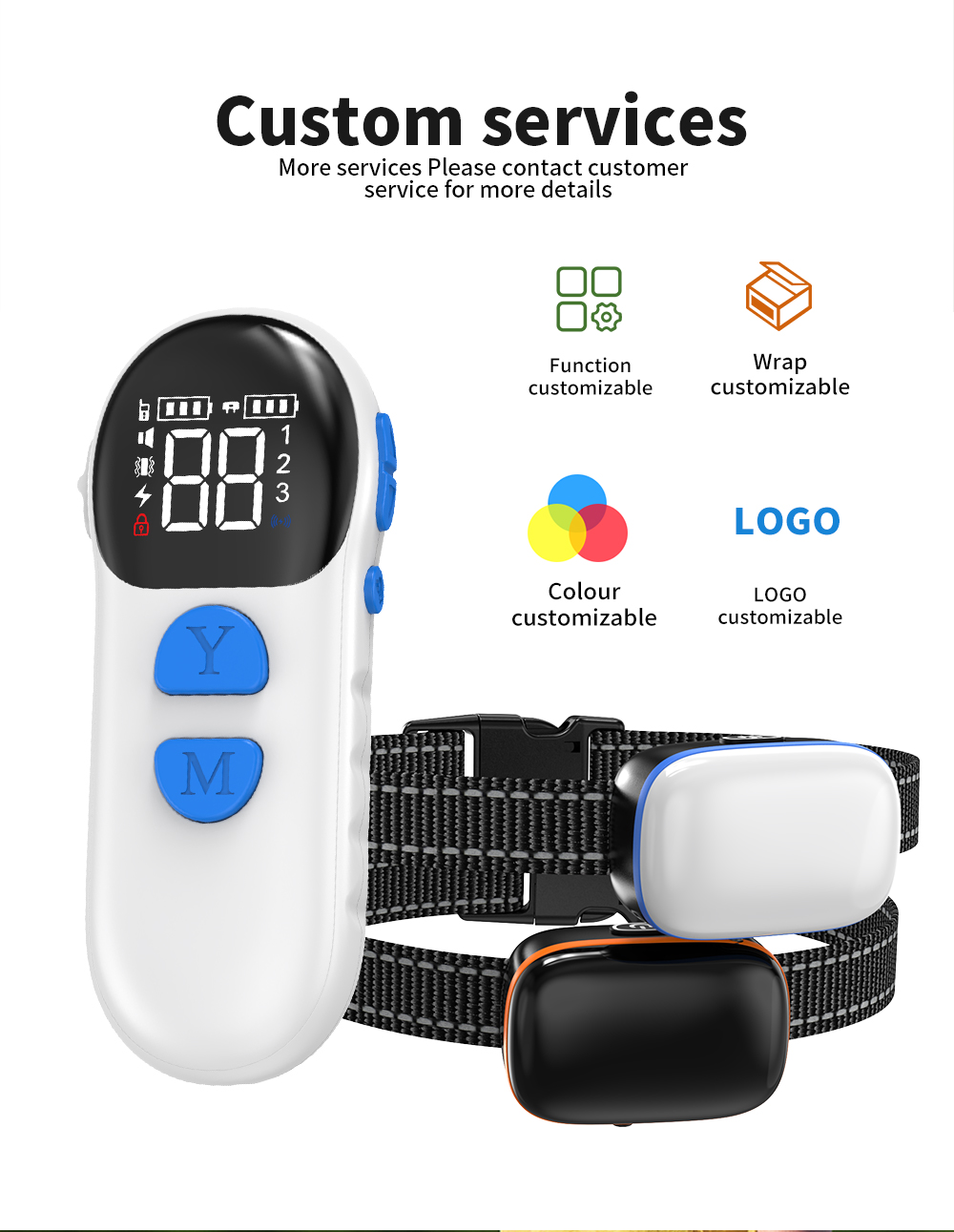 customization for remote dog training collars