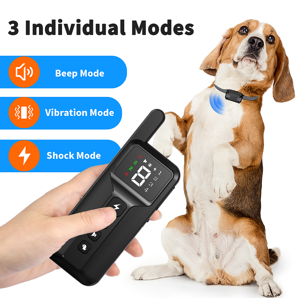 remote control dog collar with 3 training modes