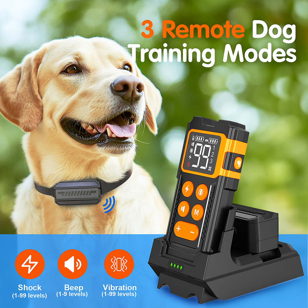 wireless electric dog fence remote training with 3 modes