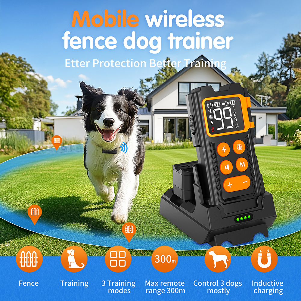 mobile wireless electric dog trainer fence