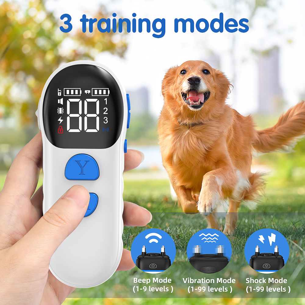 dog training collar with 3 training modes