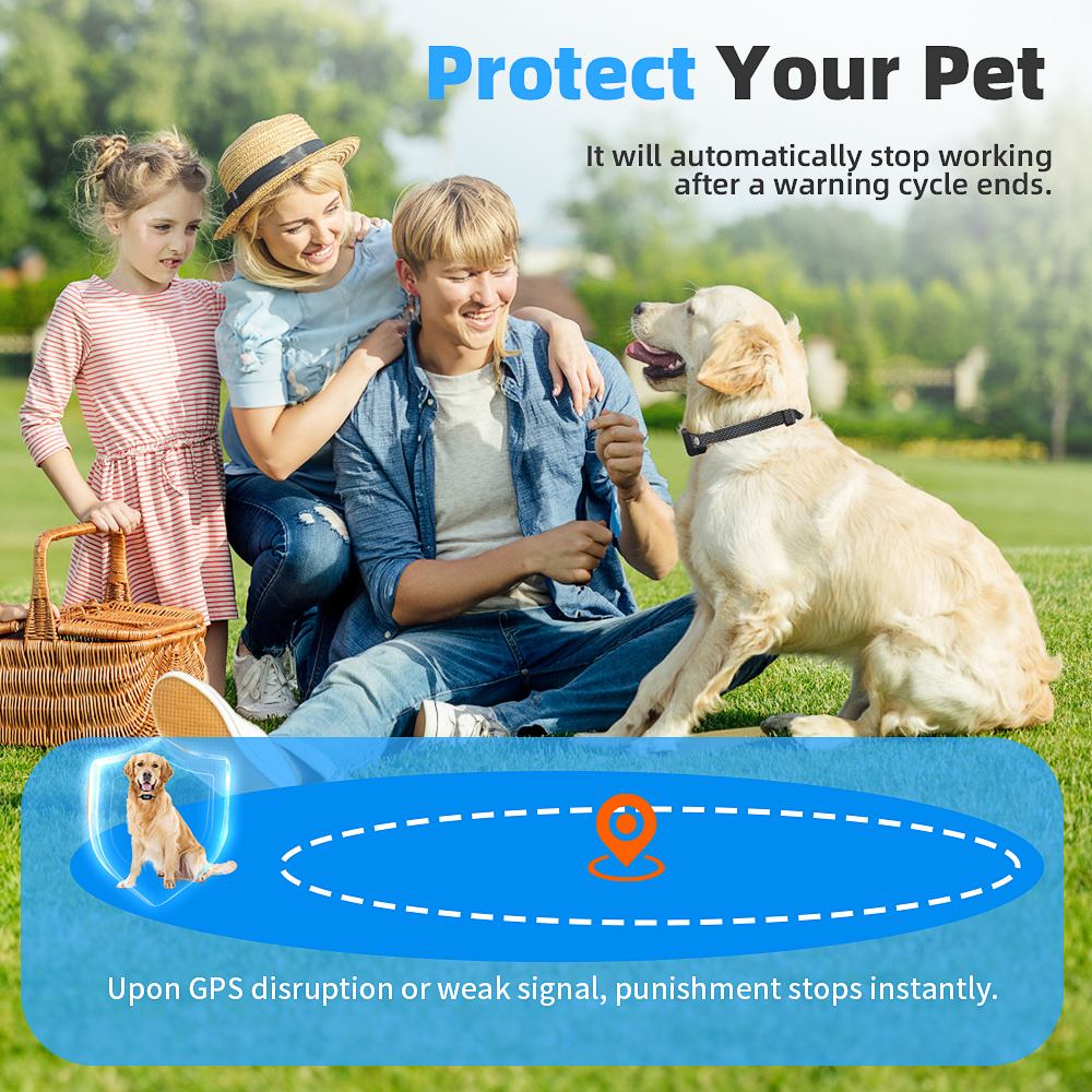 GPS dog fence with protection mode