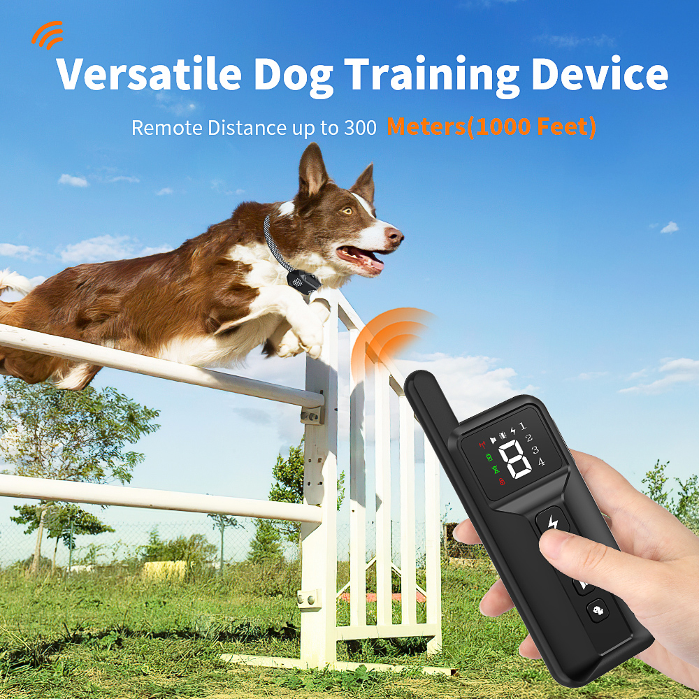 versatile dog training device with 300 meters remote distance