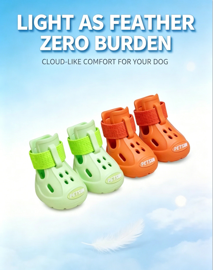 green & orange dog crocs