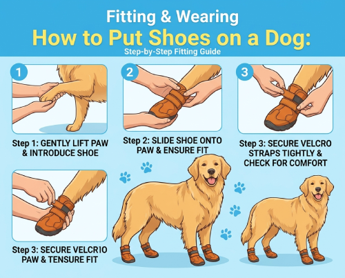 how to put dog shoes on
