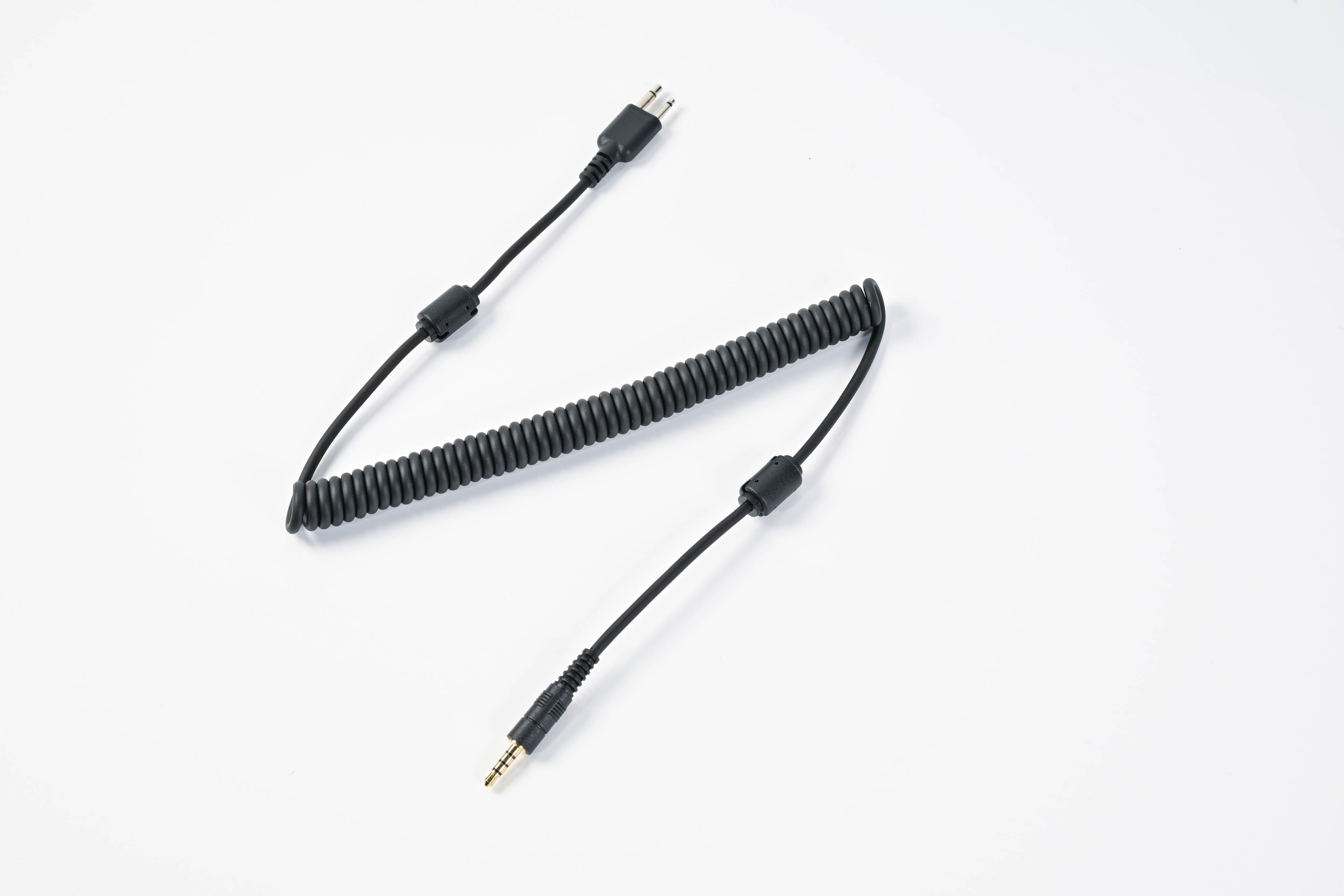TRRS TO K1 180 degree straight head spiral cable