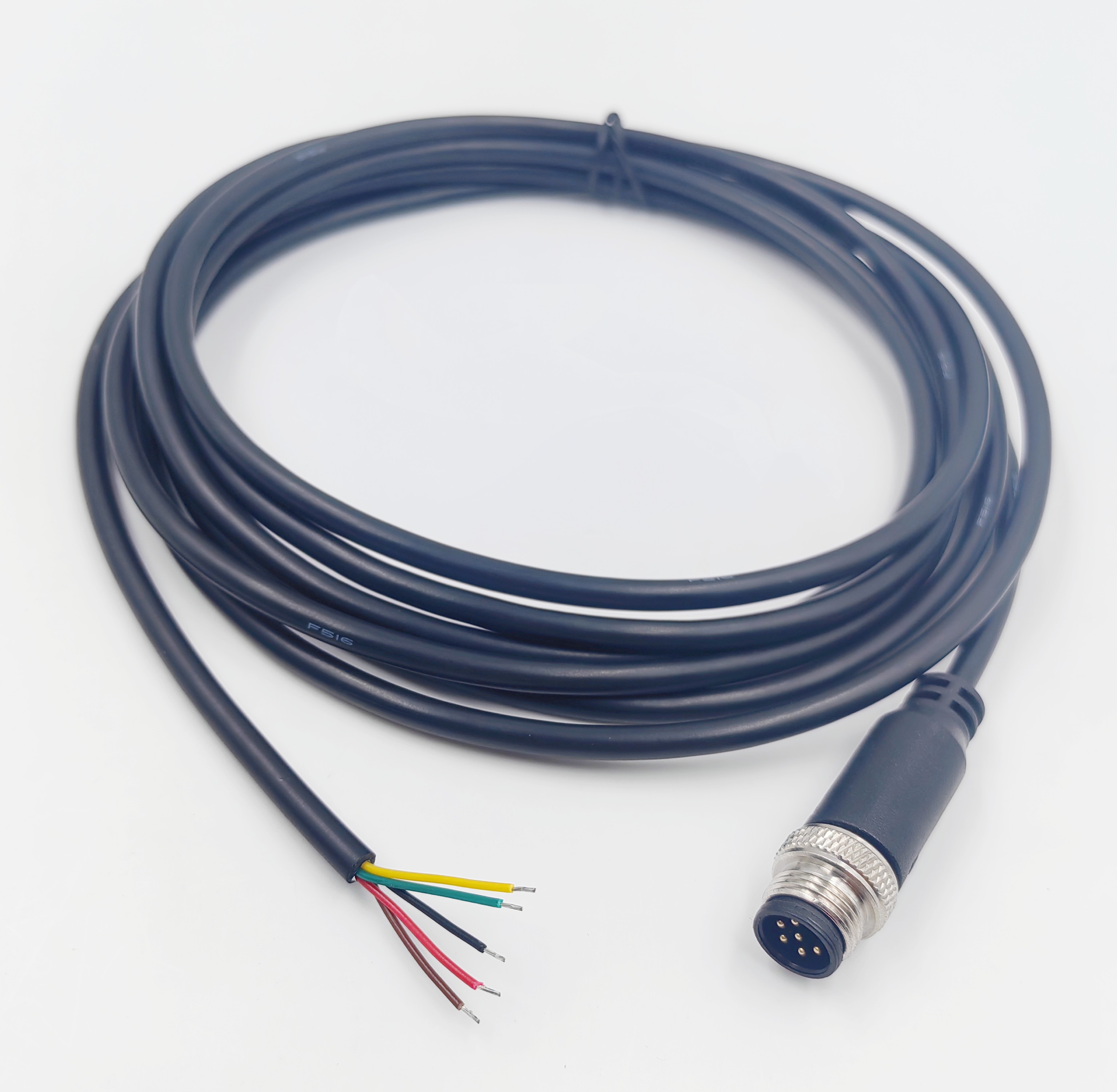6pin aviation cable + tin-stained