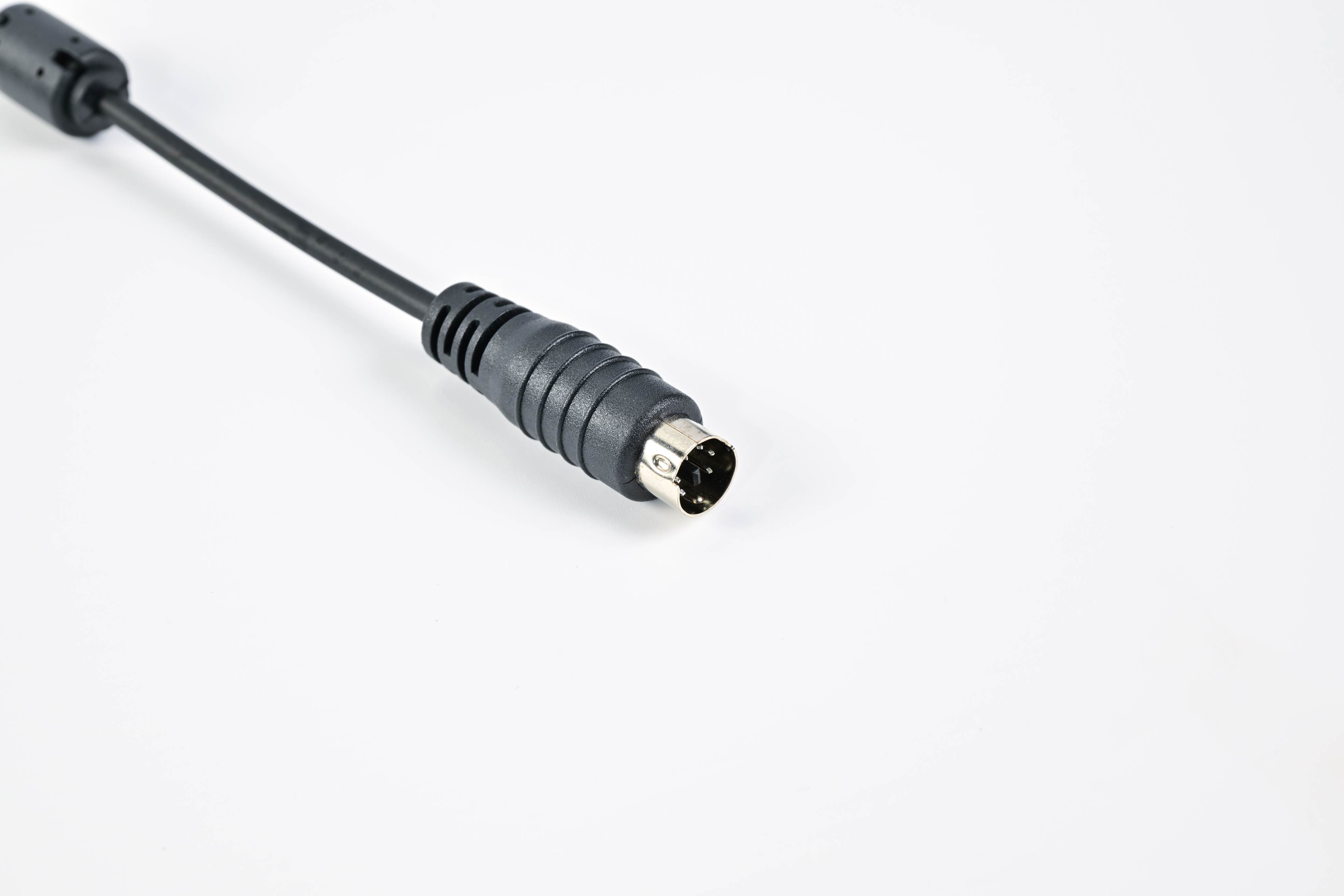MINI DIN 6PIN TO 2TRS spiral cable