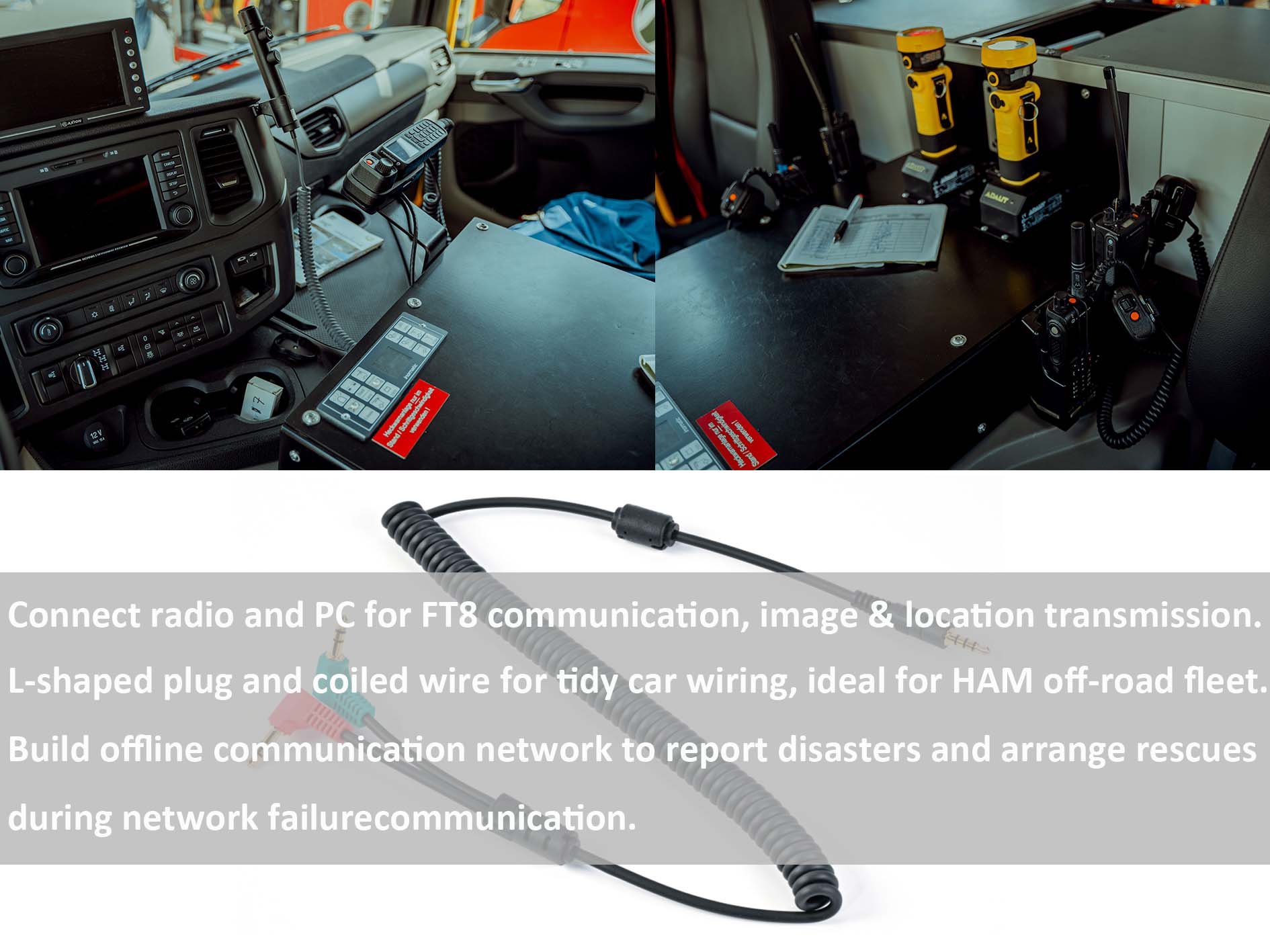 2*TRS to TRRS spiral cable