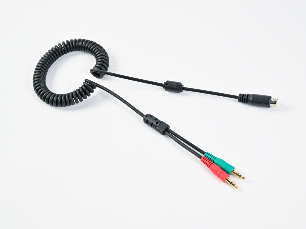 MINI DIN 6PIN TO 2TRS spiral cable