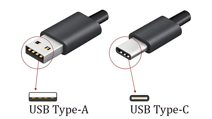 USB-A USB-C USB cable