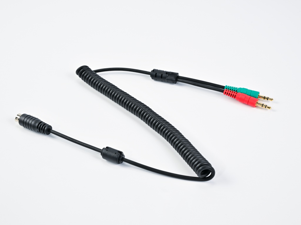 MINI DIN 6PIN TO 2TRS spiral cable