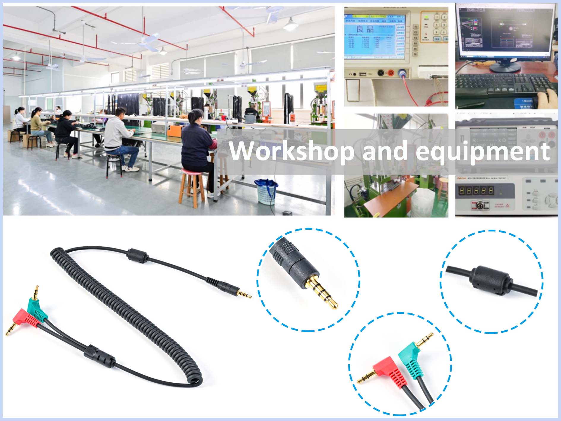 2*TRS to TRRS spiral cable