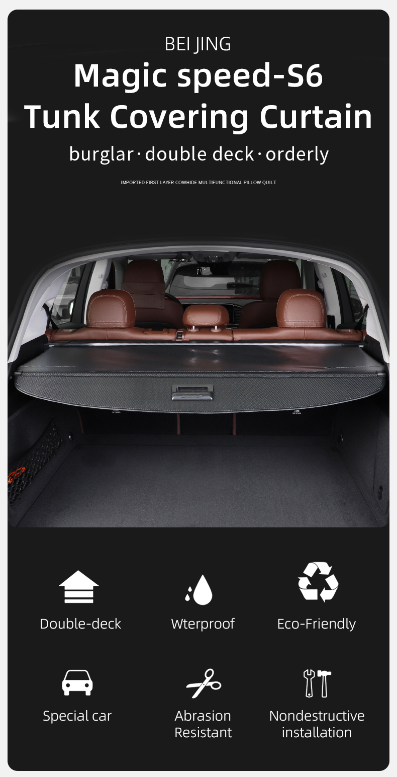 retractable cargo cover for baic, trunk cargo cover for baic bj60