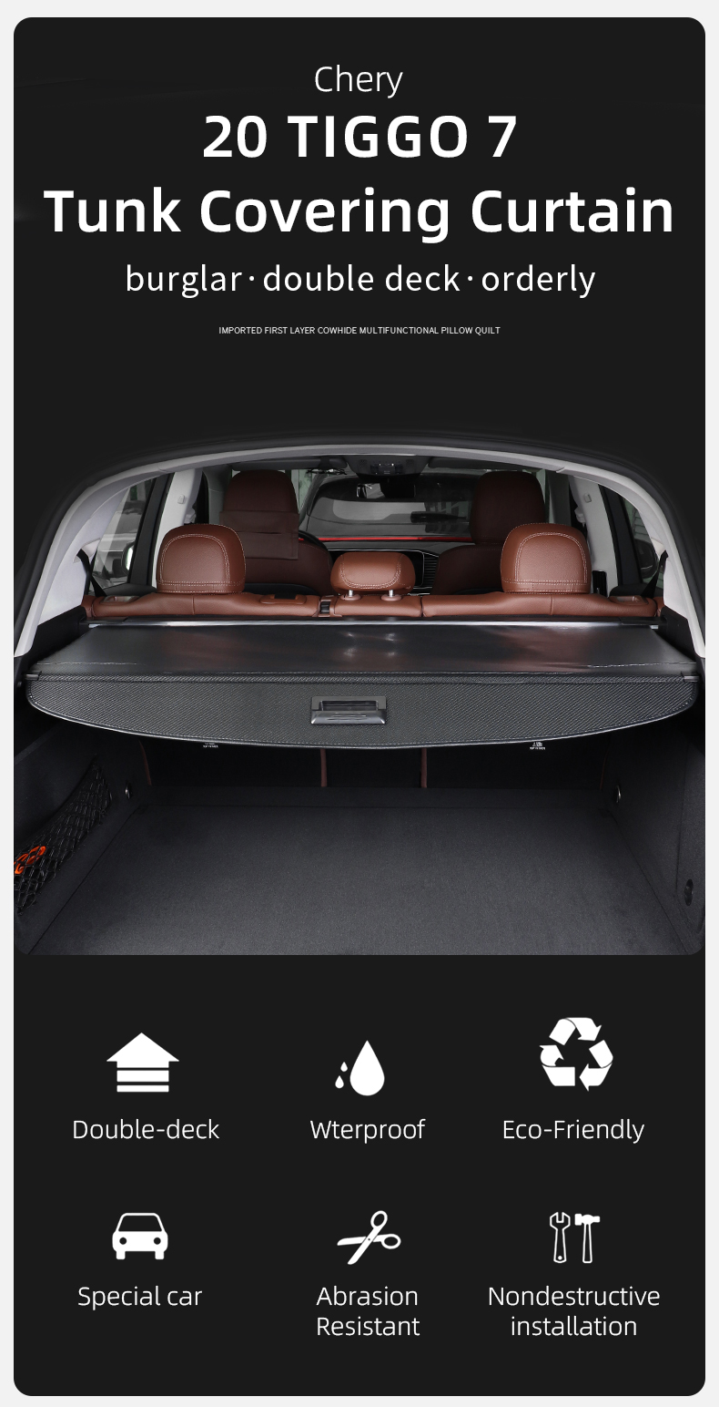 auto retractable cargo cover, auto parts retractable cargo cover car trunk for chery 2020 tiggo 7