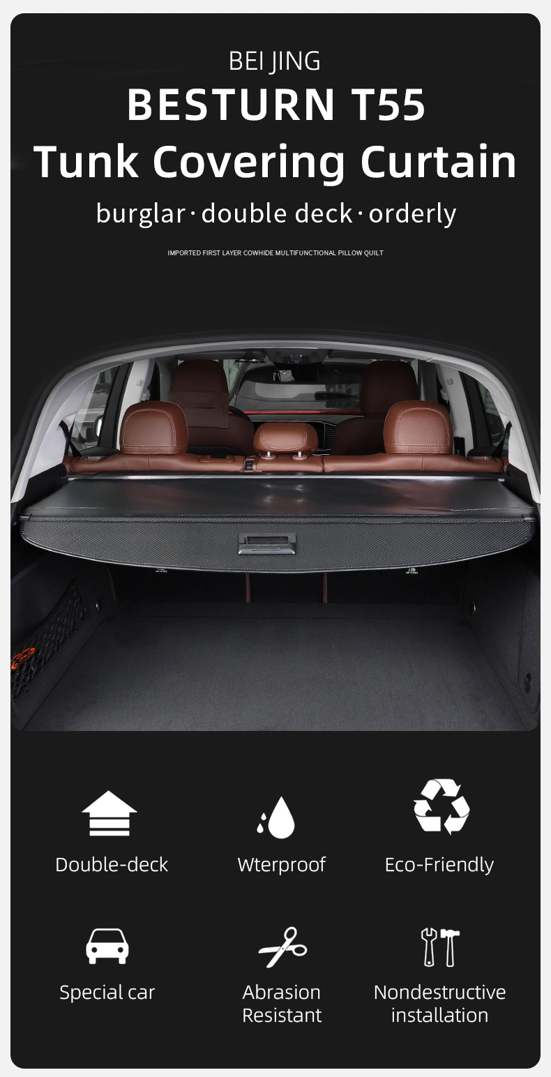 car retractable cargo cover for baic, retractable trunk cargo cover shade shield for baic besturn t55