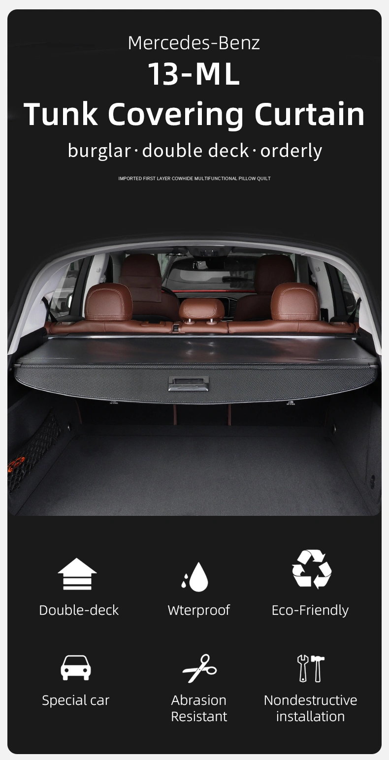 car accessories retractable cargo cover for benz, shade cargo cover