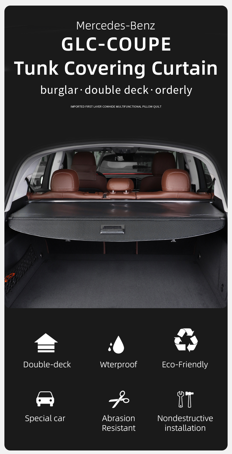 the retractable cargo cover, trunk curtain cargo cover