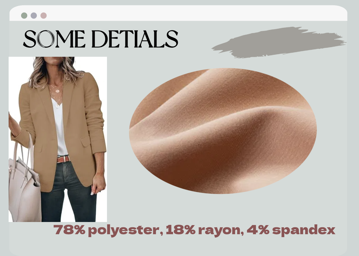 some details of casual suit jacket