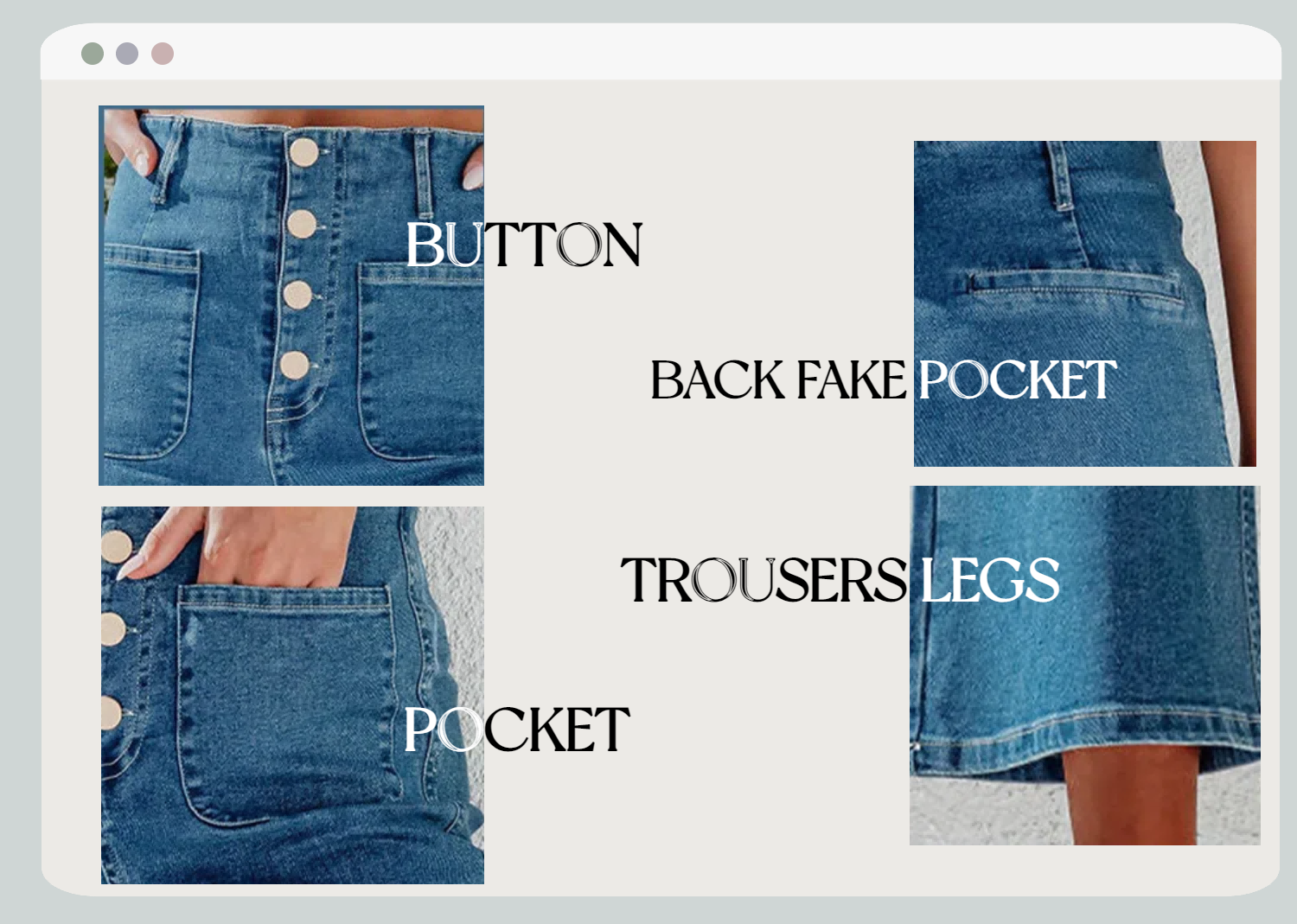 details of jeans