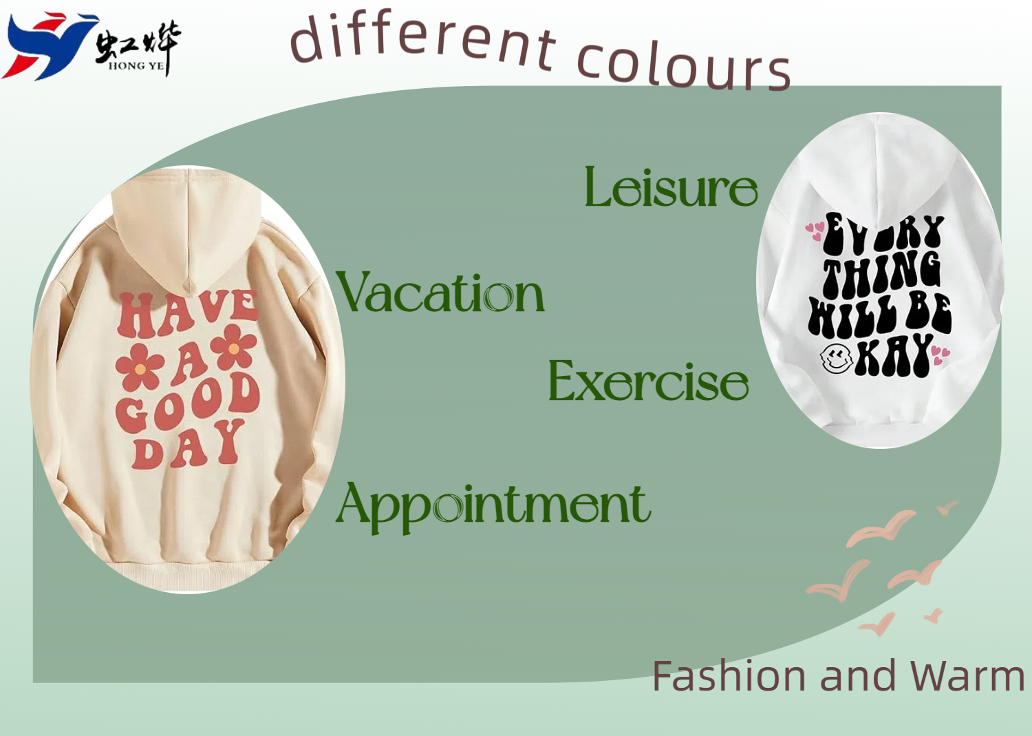 different colors of pullover