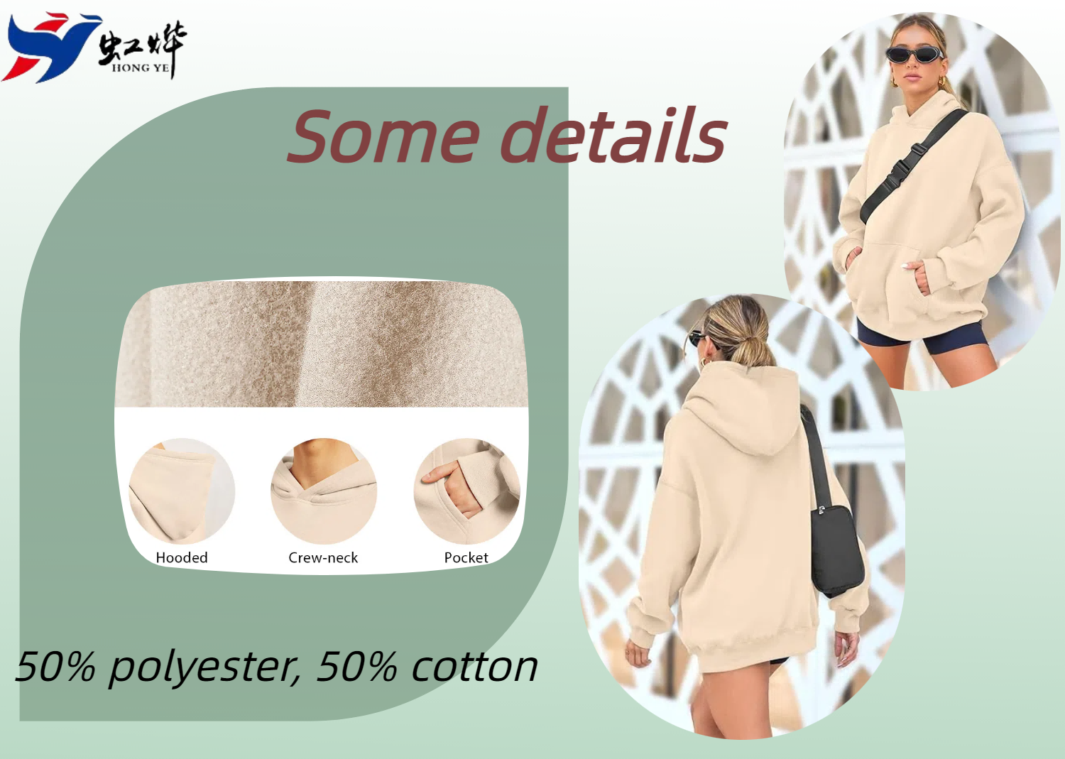 details of long sleeved pullover with pocket