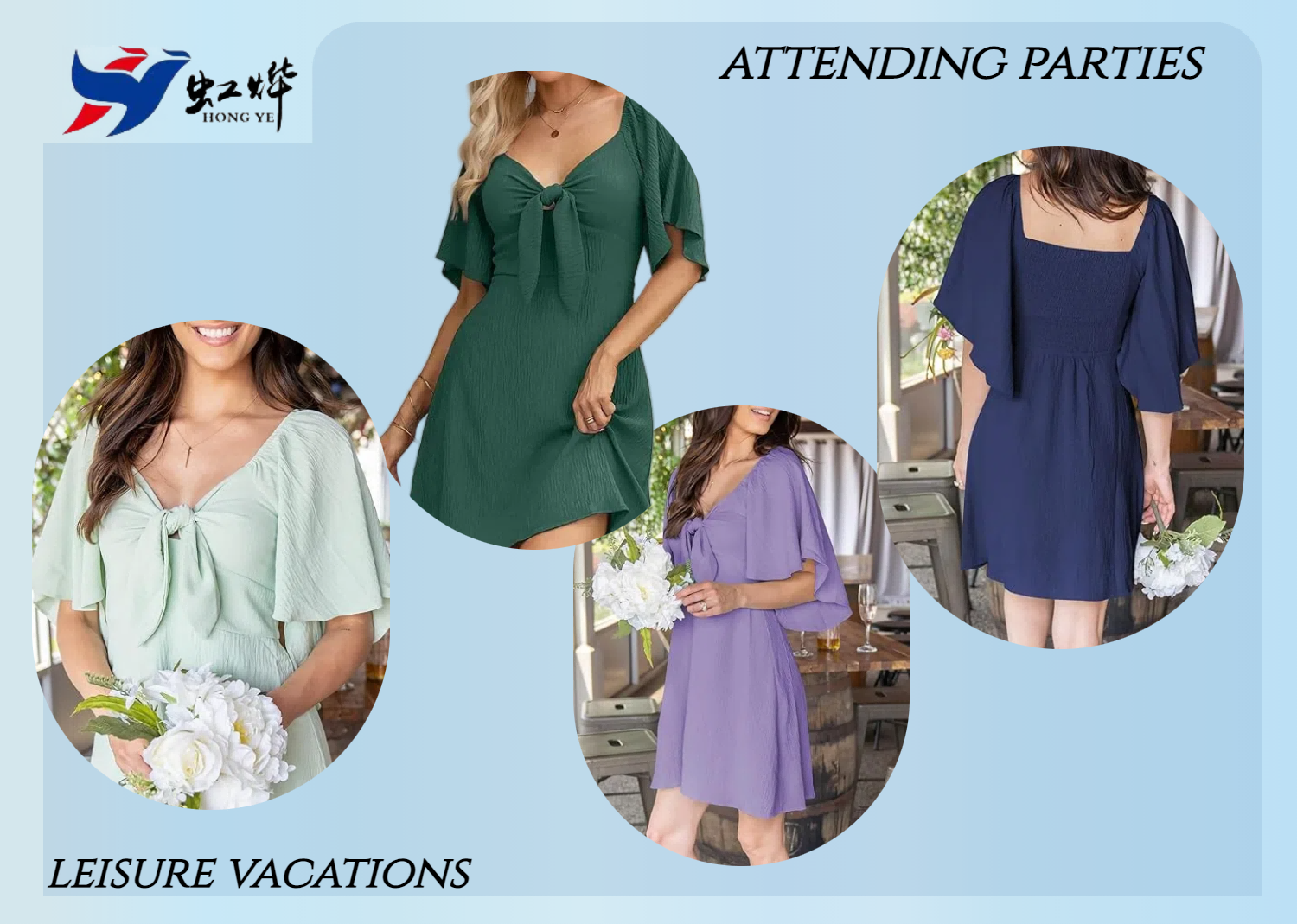 different color of dress