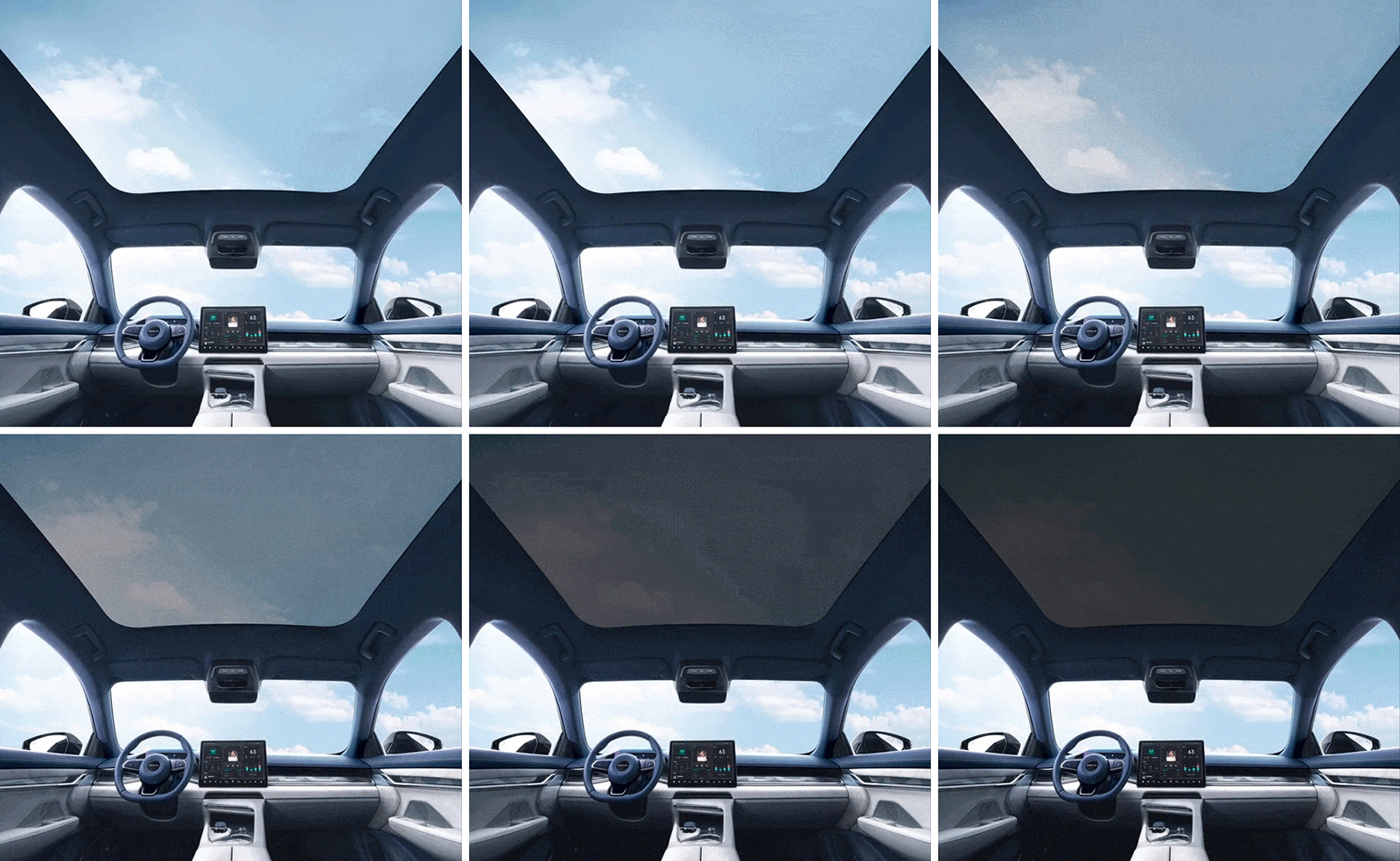 photochromic film before and after sunlight