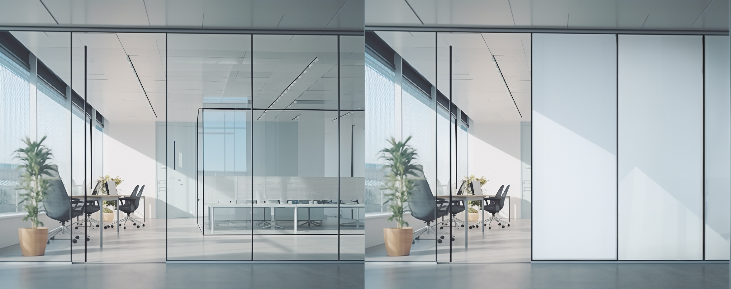 88% smart film in office environment
