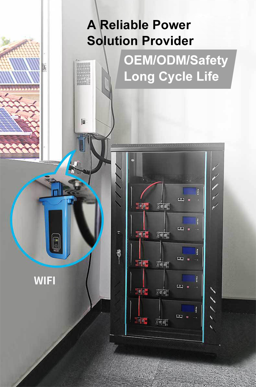 YABO 48V LiFePO4 Battery Rack Mountable Unit