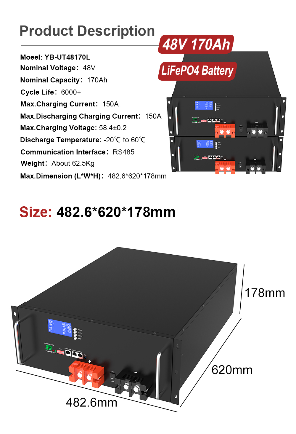 YABO 48V Rack-mounted LiFePO4 Energy Solution